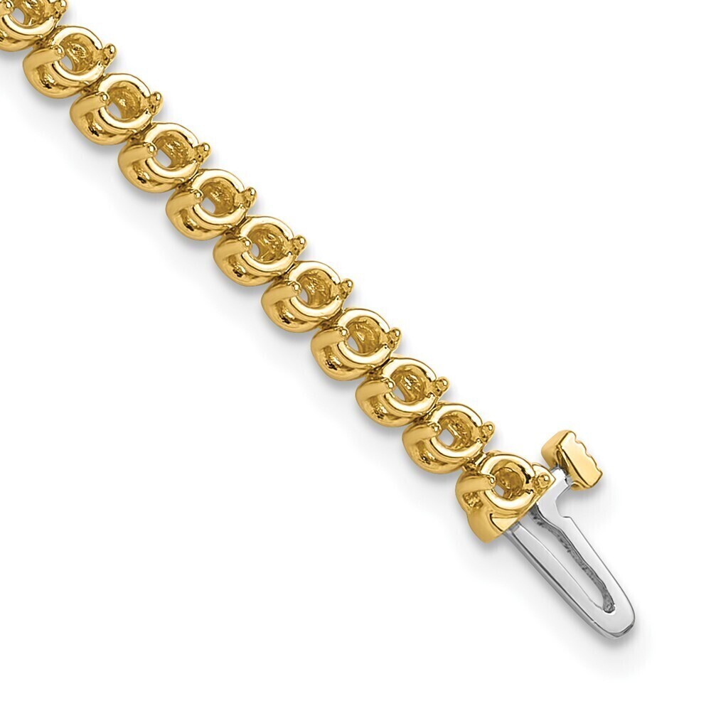 Kazi Luxury 14k 2.4mm  Round 2-prong Diamond Bracelet Mounting